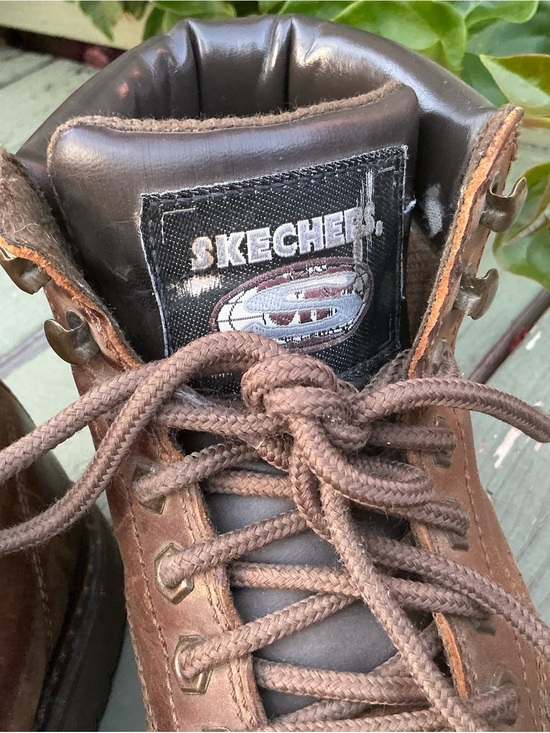 Skechers Waterproof Relaxed Fit Memory Foam Brown Men\'s Work Boots Leather Ankle main image 8